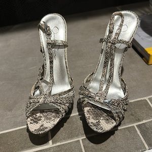 Sexy sling back snake print
